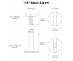 1/4" Small Steel Chicago Screw